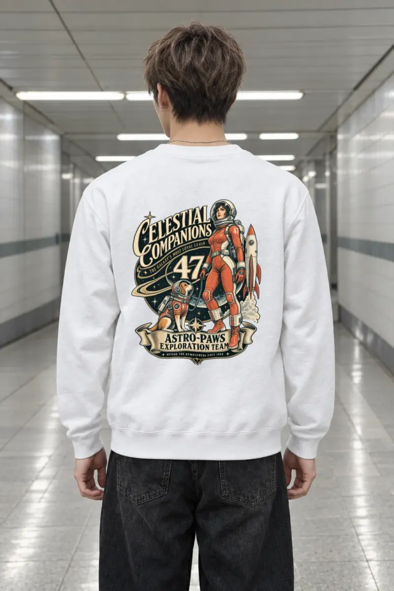 "Celestial Companions" Heavy Blend Unisex Crewneck Sweatshirt
