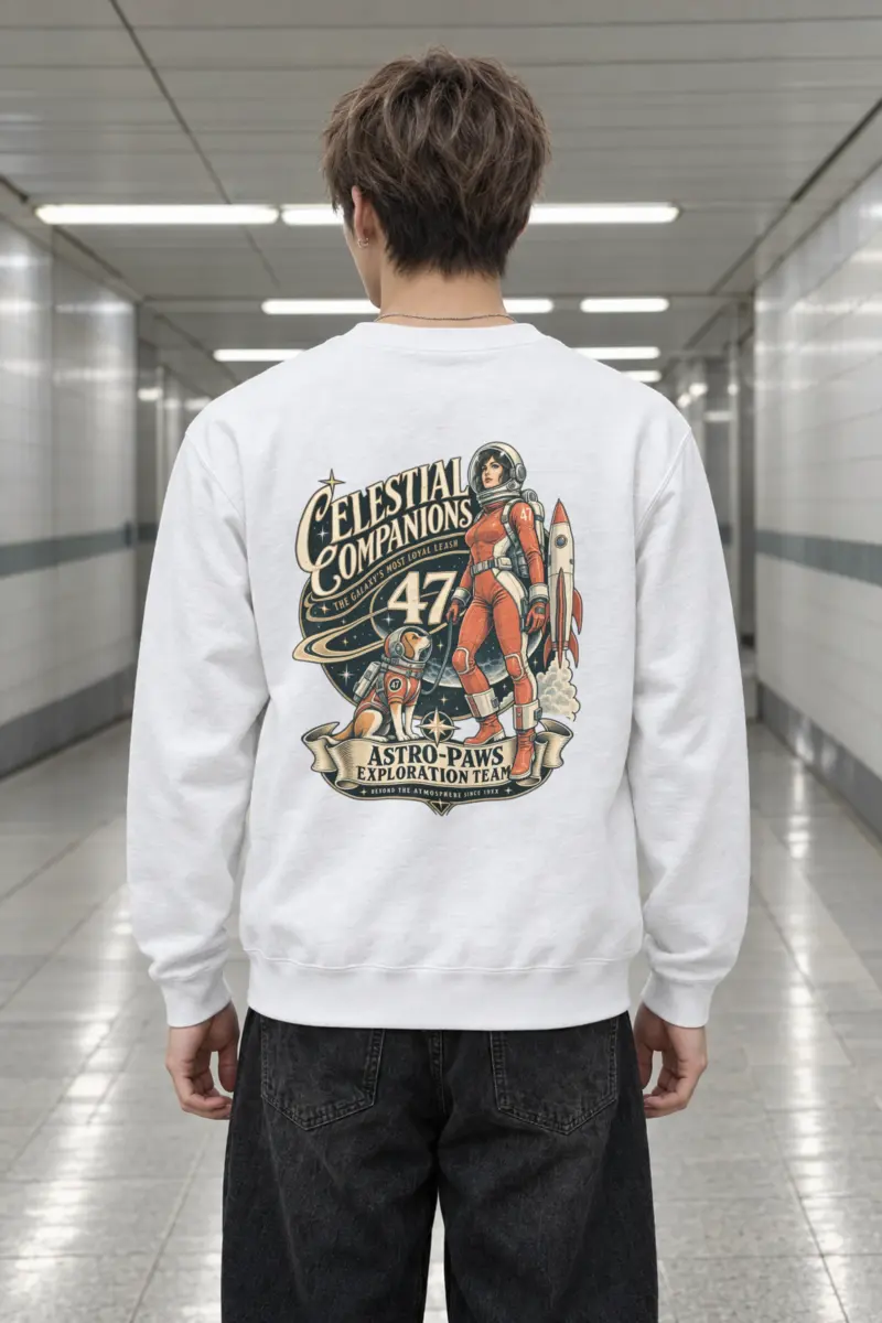 "Celestial Companions" Heavy Blend Unisex Crewneck Sweatshirt