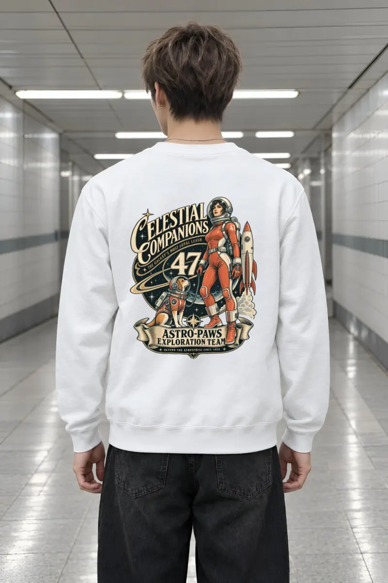 "Celestial Companions" Heavy Blend Unisex Crewneck Sweatshirt