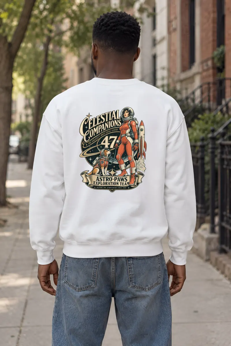 "Celestial Companions" Heavy Blend Unisex Crewneck Sweatshirt