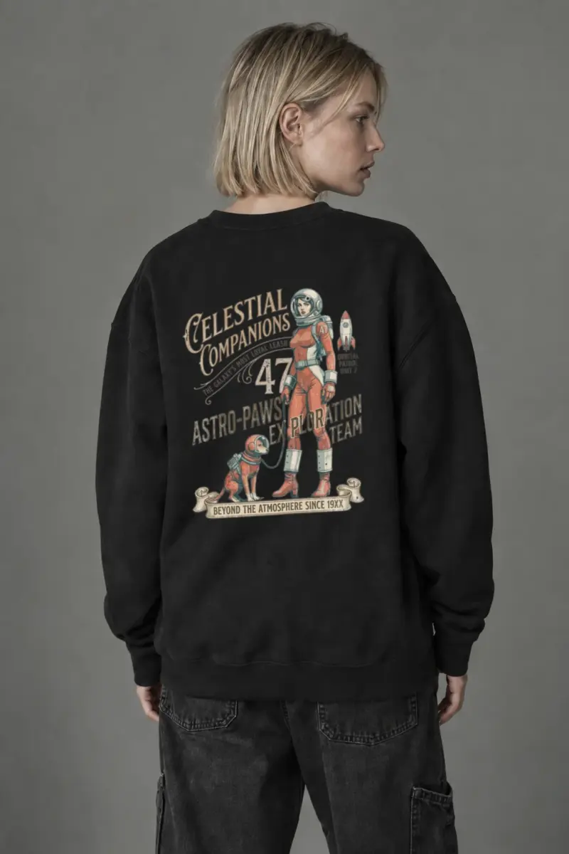 "Celestial Companions" Heavy Blend Unisex Crewneck Sweatshirt | Gildan 18000