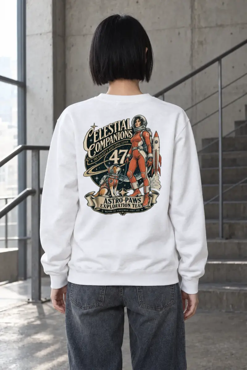 "Celestial Companions" Heavy Blend Unisex Crewneck Sweatshirt | Gildan 18000