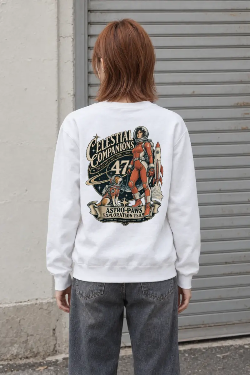 "Celestial Companions" Heavy Blend Unisex Crewneck Sweatshirt