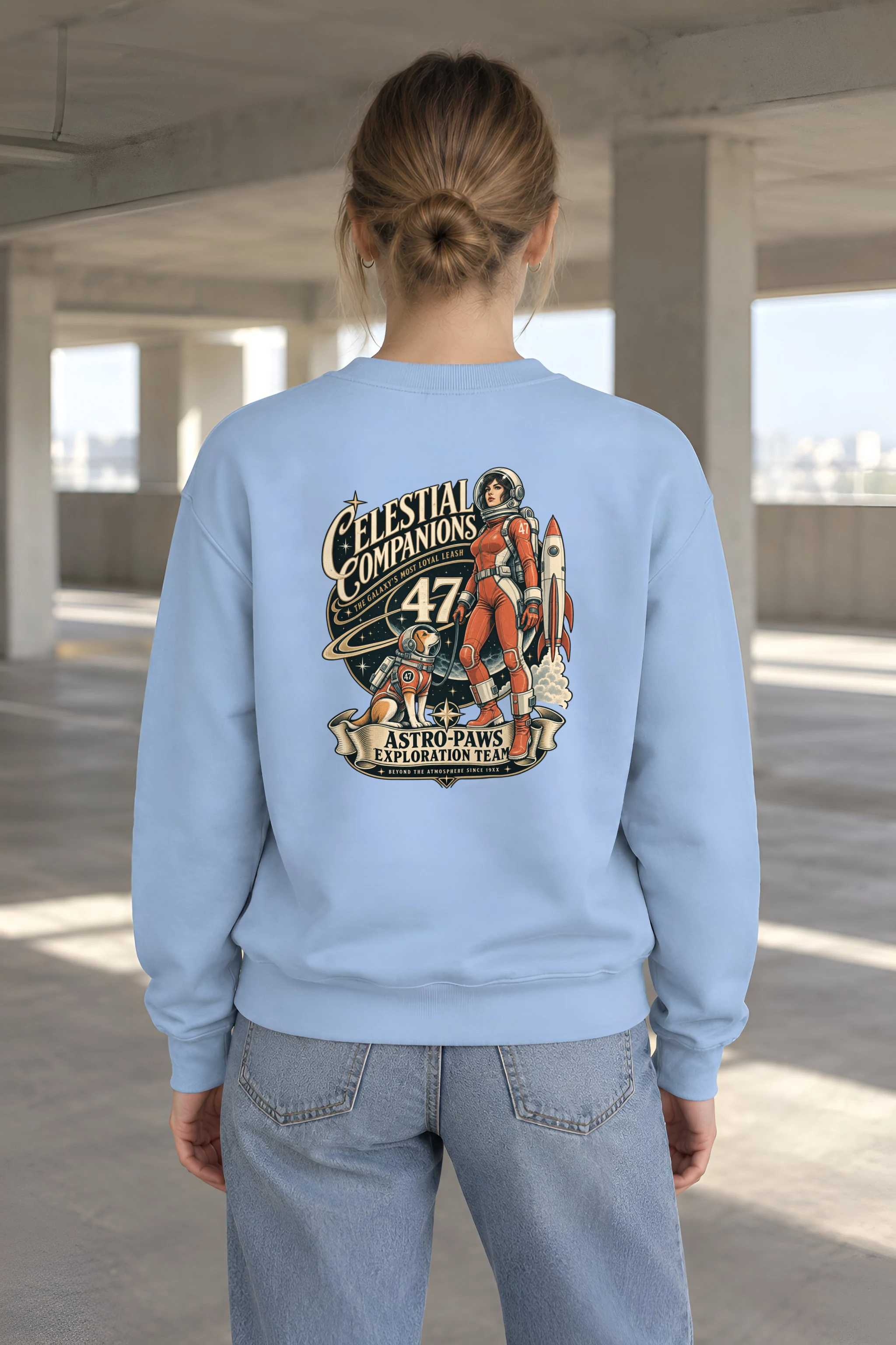 "Celestial Companions" Heavy Blend Unisex Crewneck Sweatshirt
