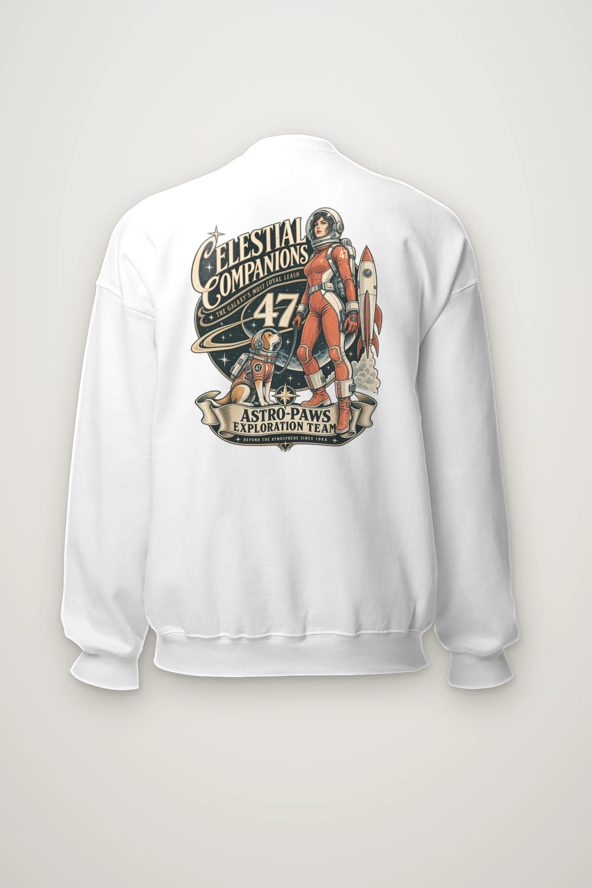 "Celestial Companions" Heavy Blend Unisex Crewneck Sweatshirt