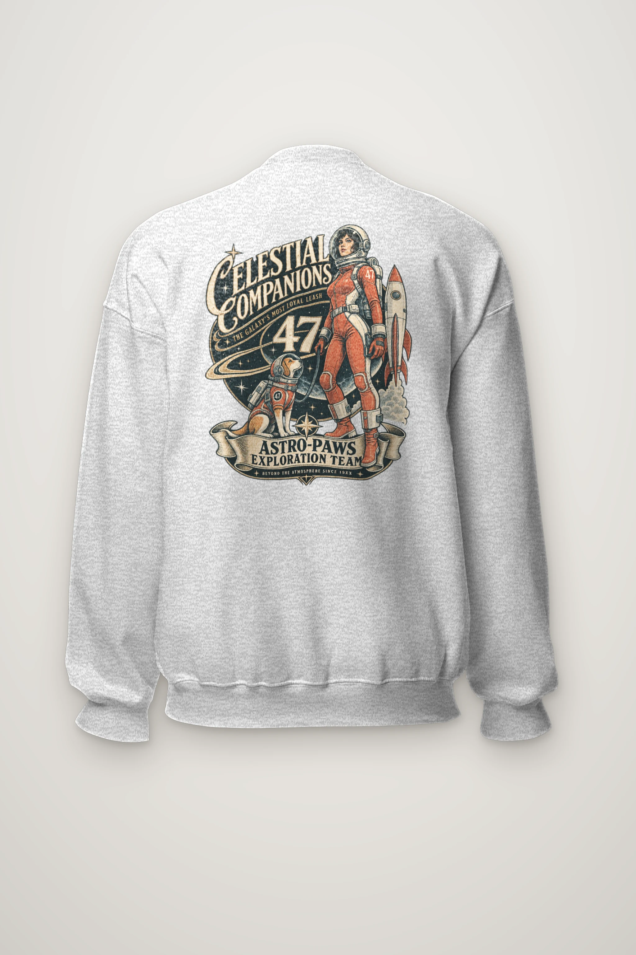 "Celestial Companions" Heavy Blend Unisex Crewneck Sweatshirt