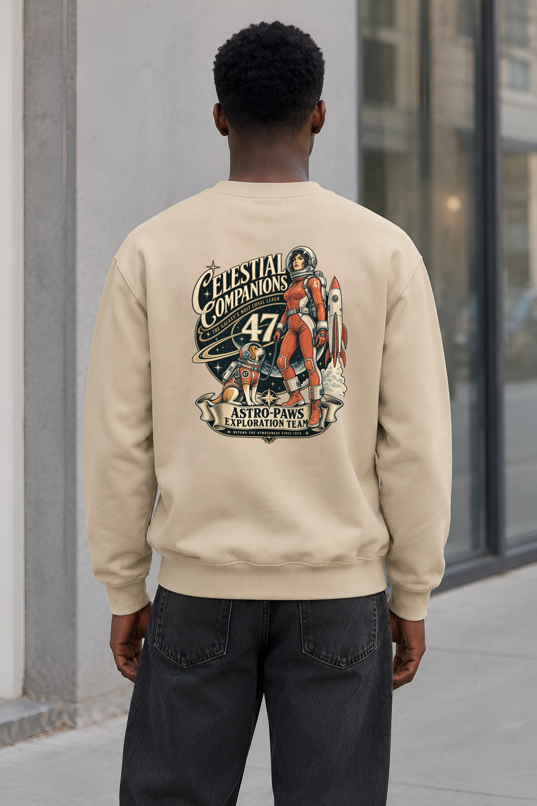 "Celestial Companions" Heavy Blend Unisex Crewneck Sweatshirt