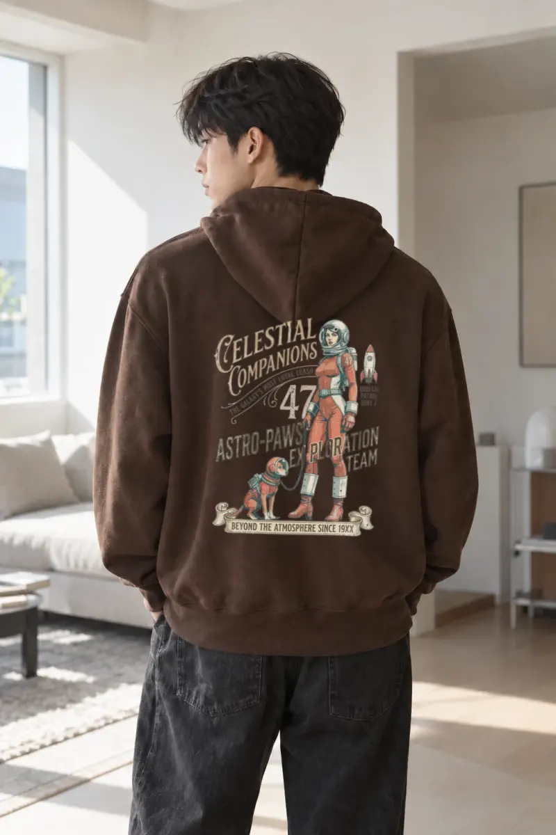 "Celestial Companions" Heavy Blend Unisex Pullover Hoodie | Gildan 18500