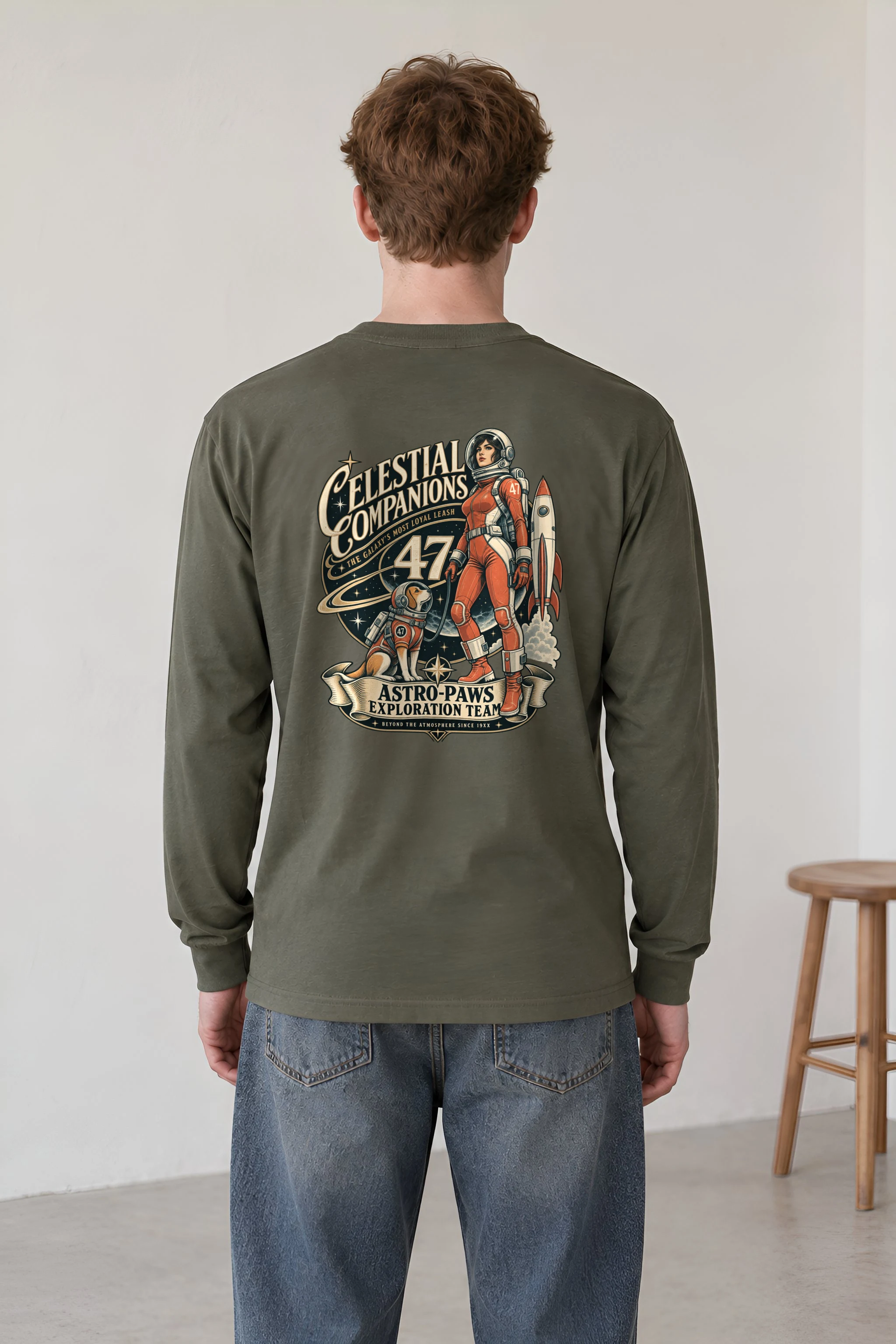 "Celestial Companions" Unisex Longsleeve T-shirt