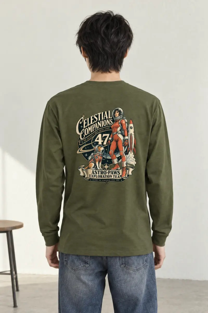 "Celestial Companions" Unisex Longsleeve T-shirt