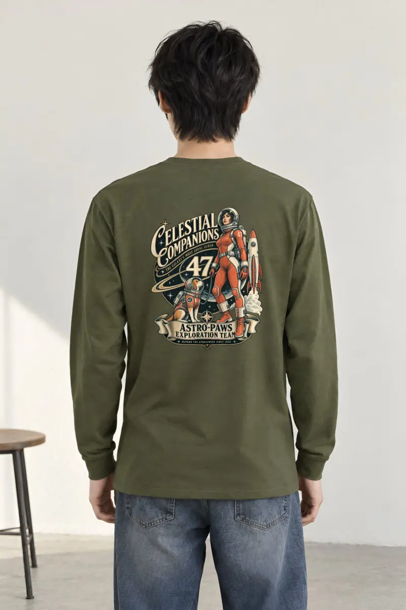 "Celestial Companions" Unisex Longsleeve T-shirt
