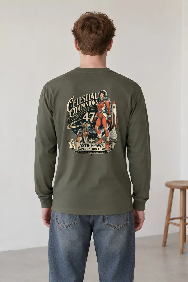 "Celestial Companions" Unisex Longsleeve T-shirt