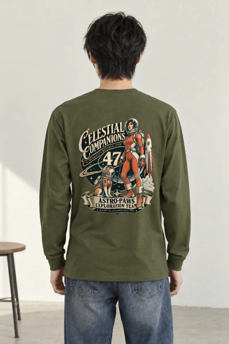 "Celestial Companions" Unisex Longsleeve T-shirt