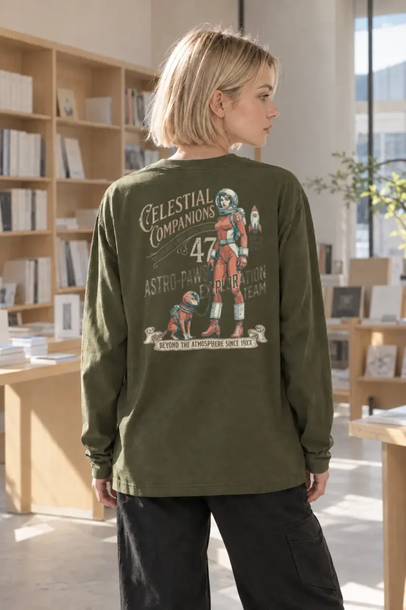 "Celestial Companions" Unisex Longsleeve T-shirt | Gildan 2400
