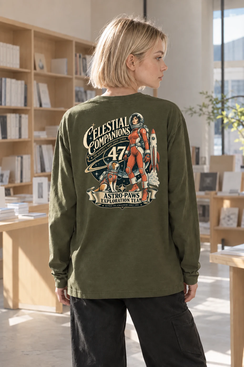"Celestial Companions" Unisex Longsleeve T-shirt | Gildan 2400