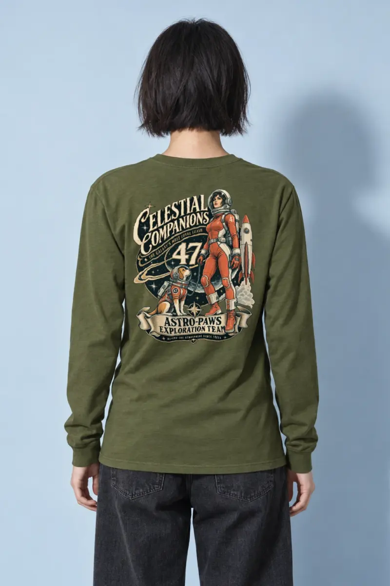 "Celestial Companions" Unisex Longsleeve T-shirt