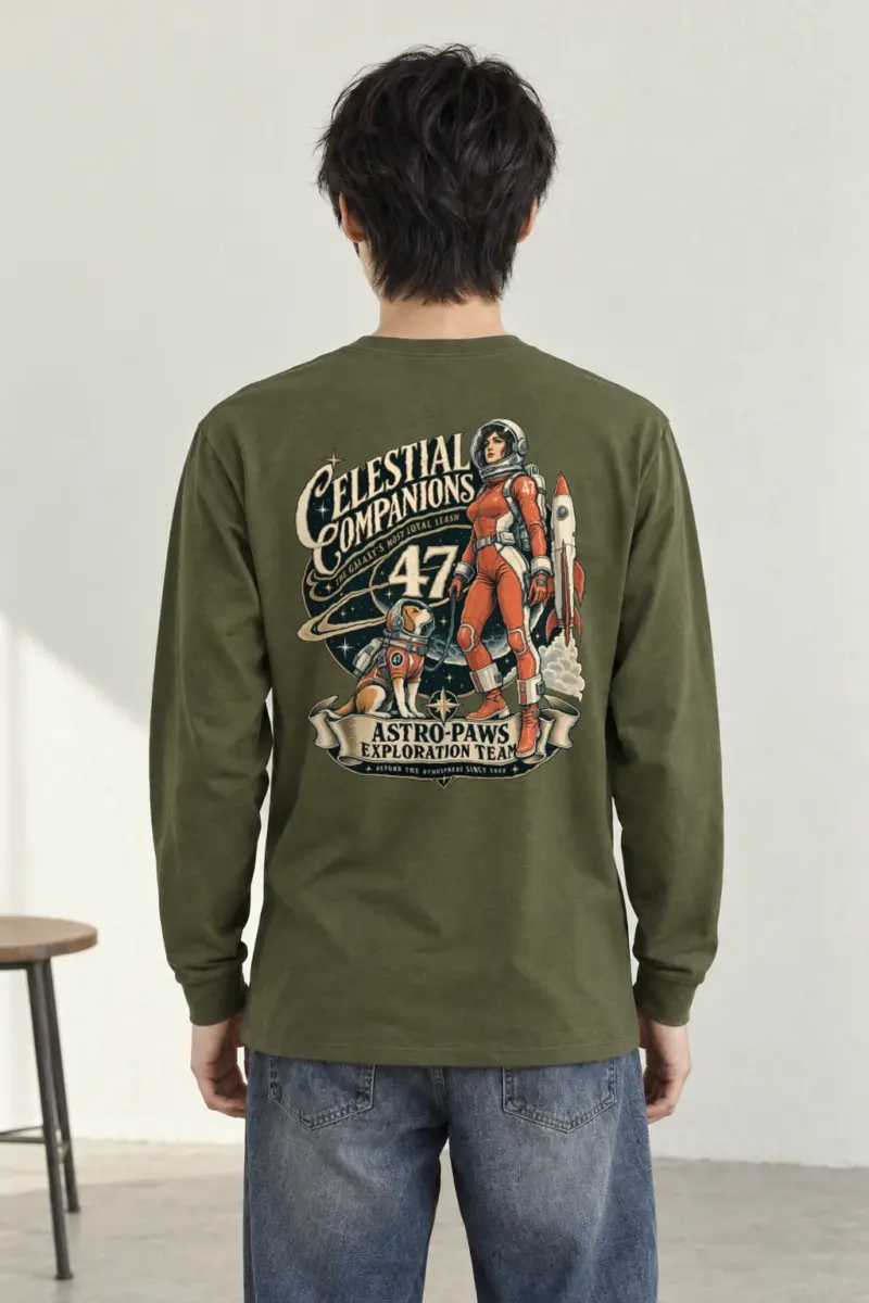 "Celestial Companions" Unisex Longsleeve T-shirt