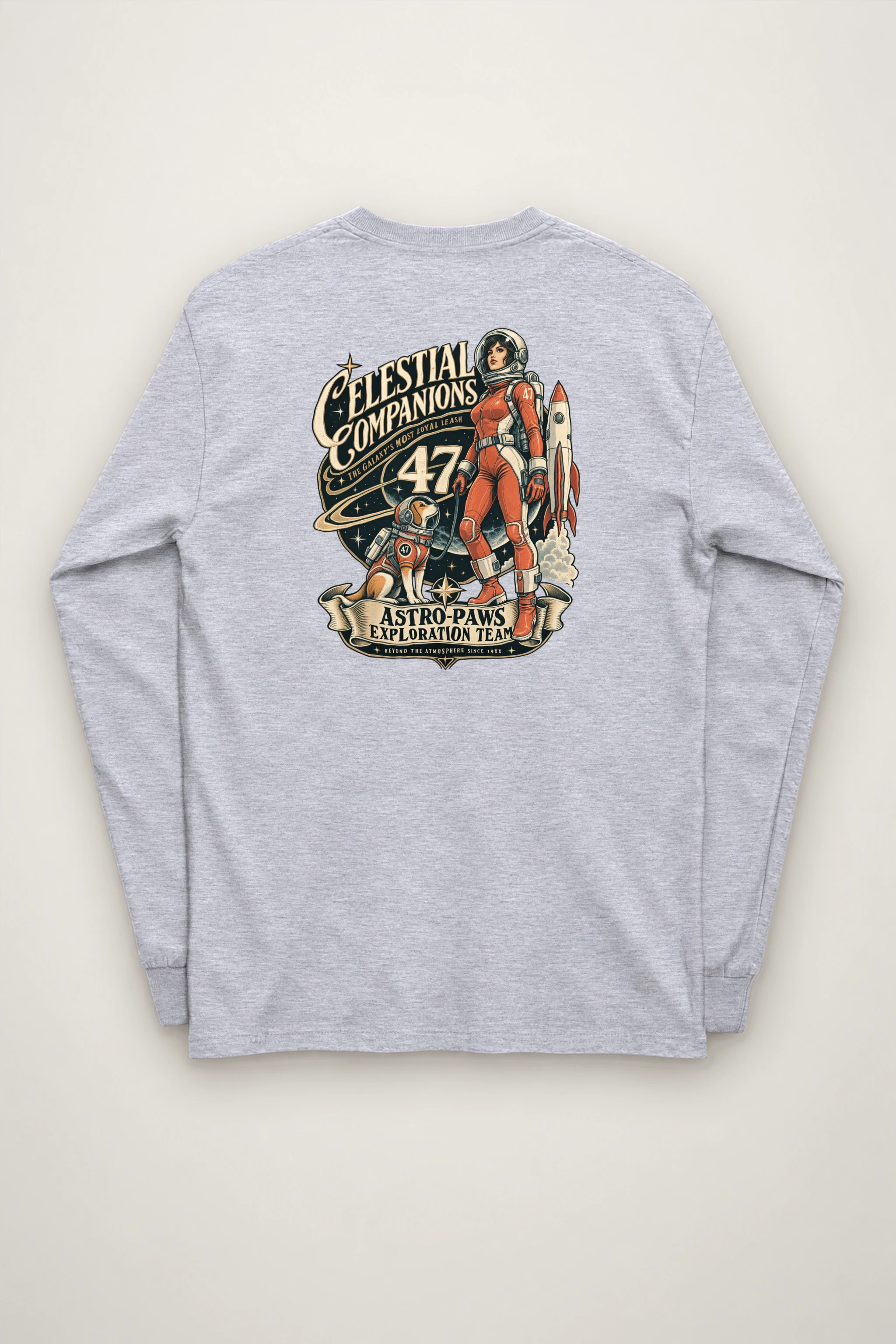 "Celestial Companions" Unisex Longsleeve T-shirt