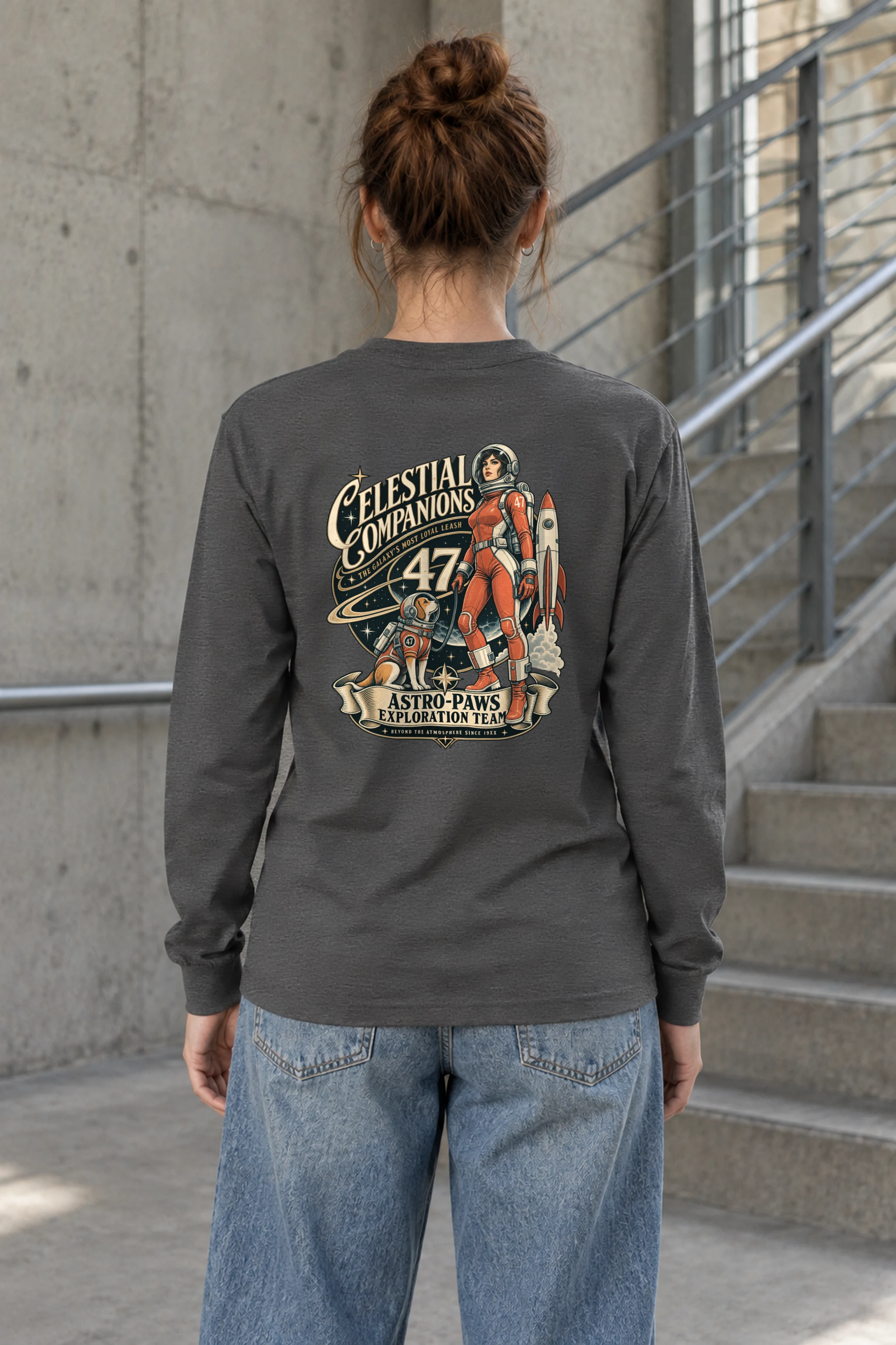 "Celestial Companions" Unisex Longsleeve T-shirt