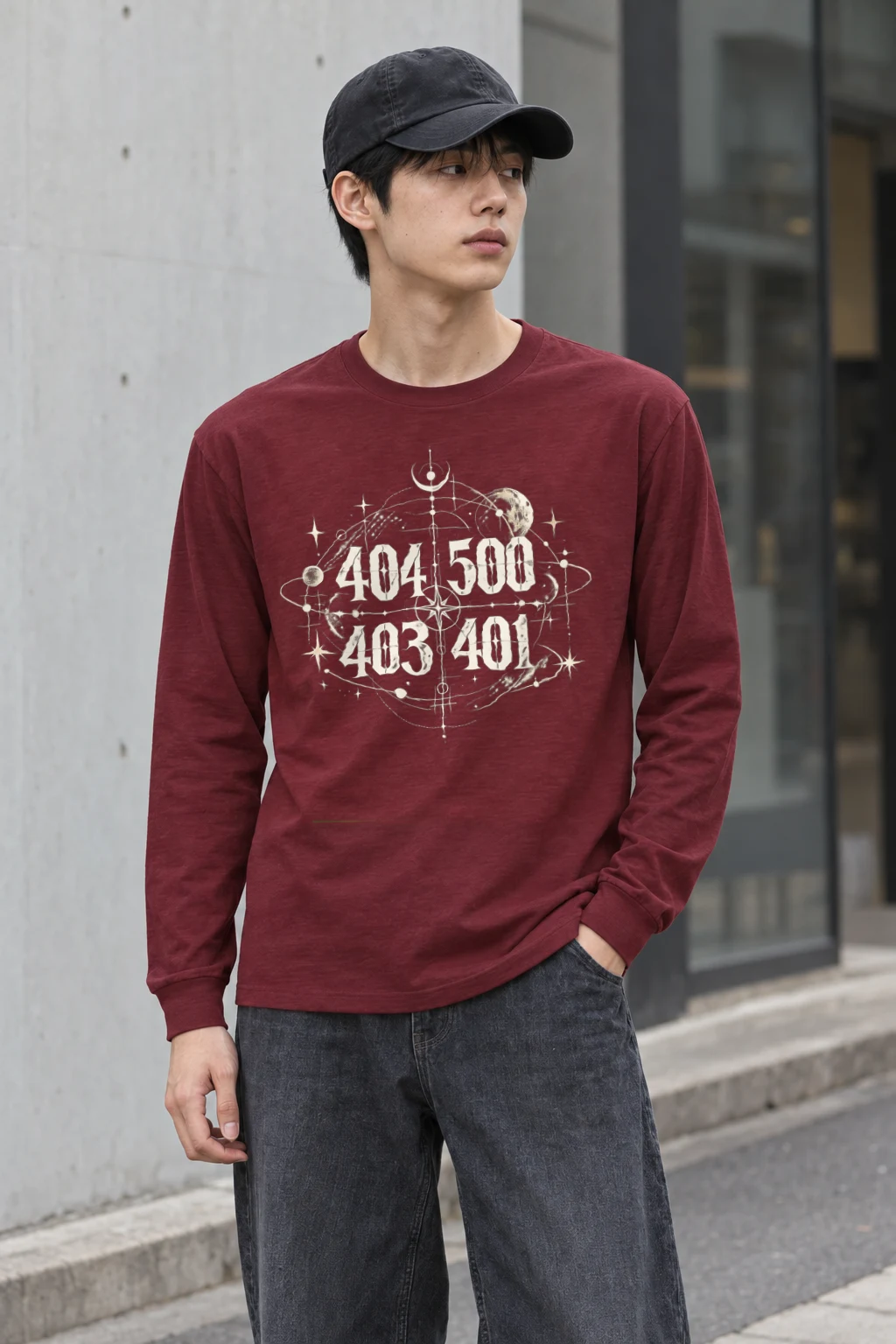 "Celestial Coordinates" Unisex Longsleeve T-shirt | Gildan 2400