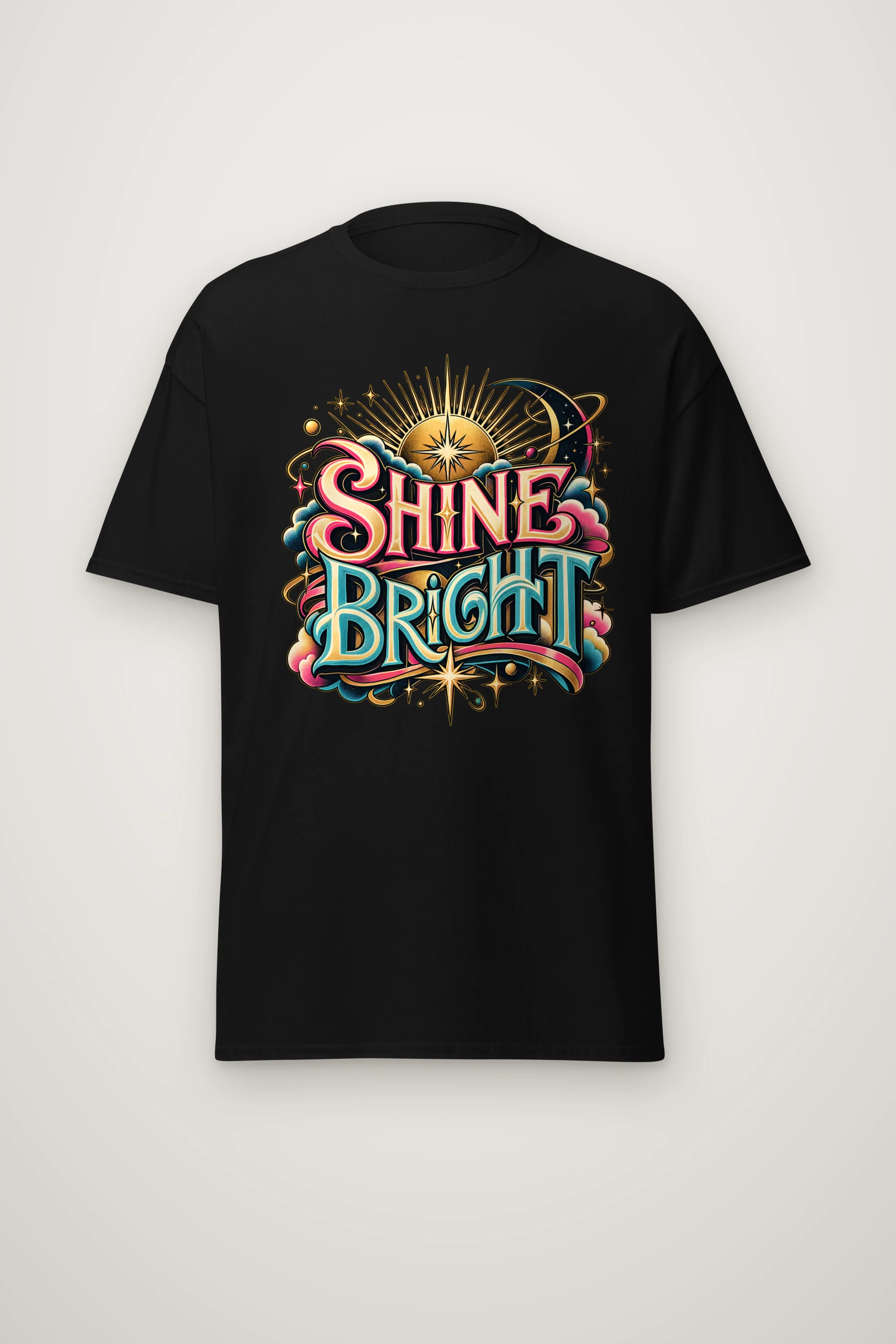 "Sunburst Compass Shine" Heavyweight Unisex Crewneck T-shirt