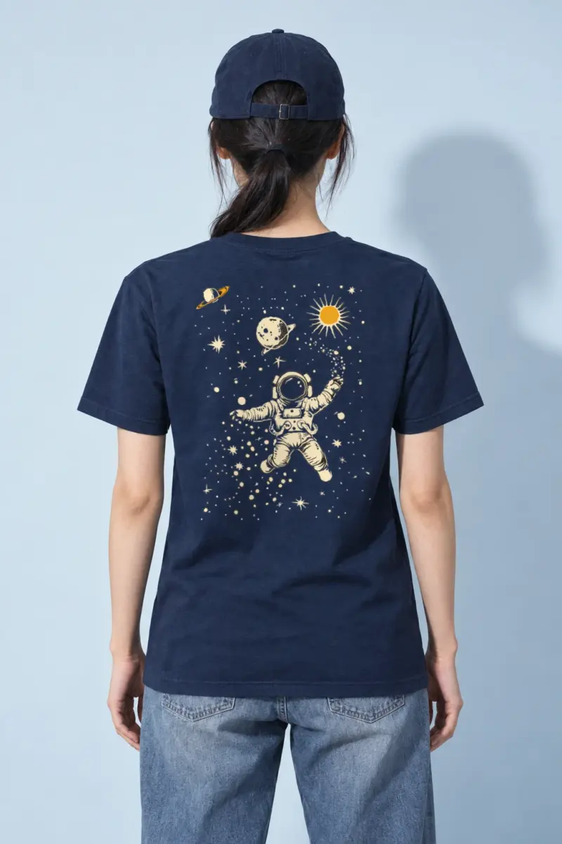 "Celestial Drifter" Heavyweight Unisex Crewneck T-shirt