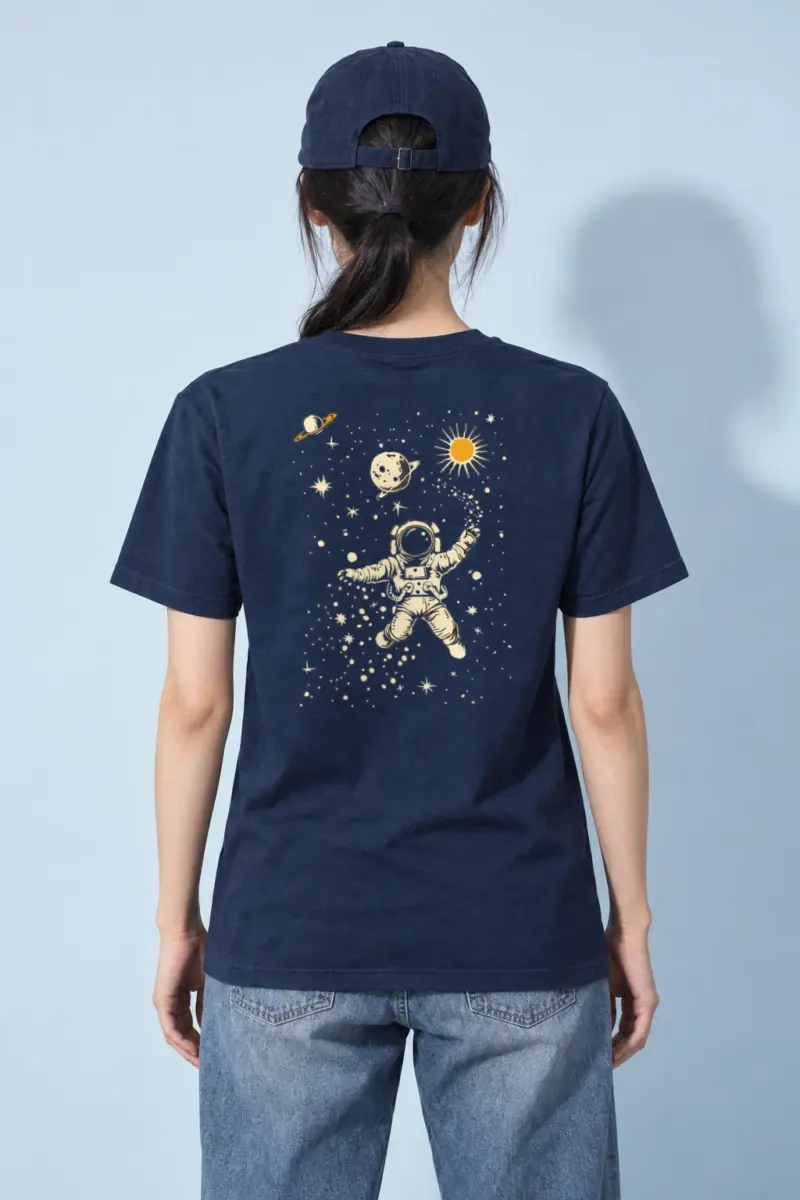 "Celestial Drifter" Heavyweight Unisex Crewneck T-shirt