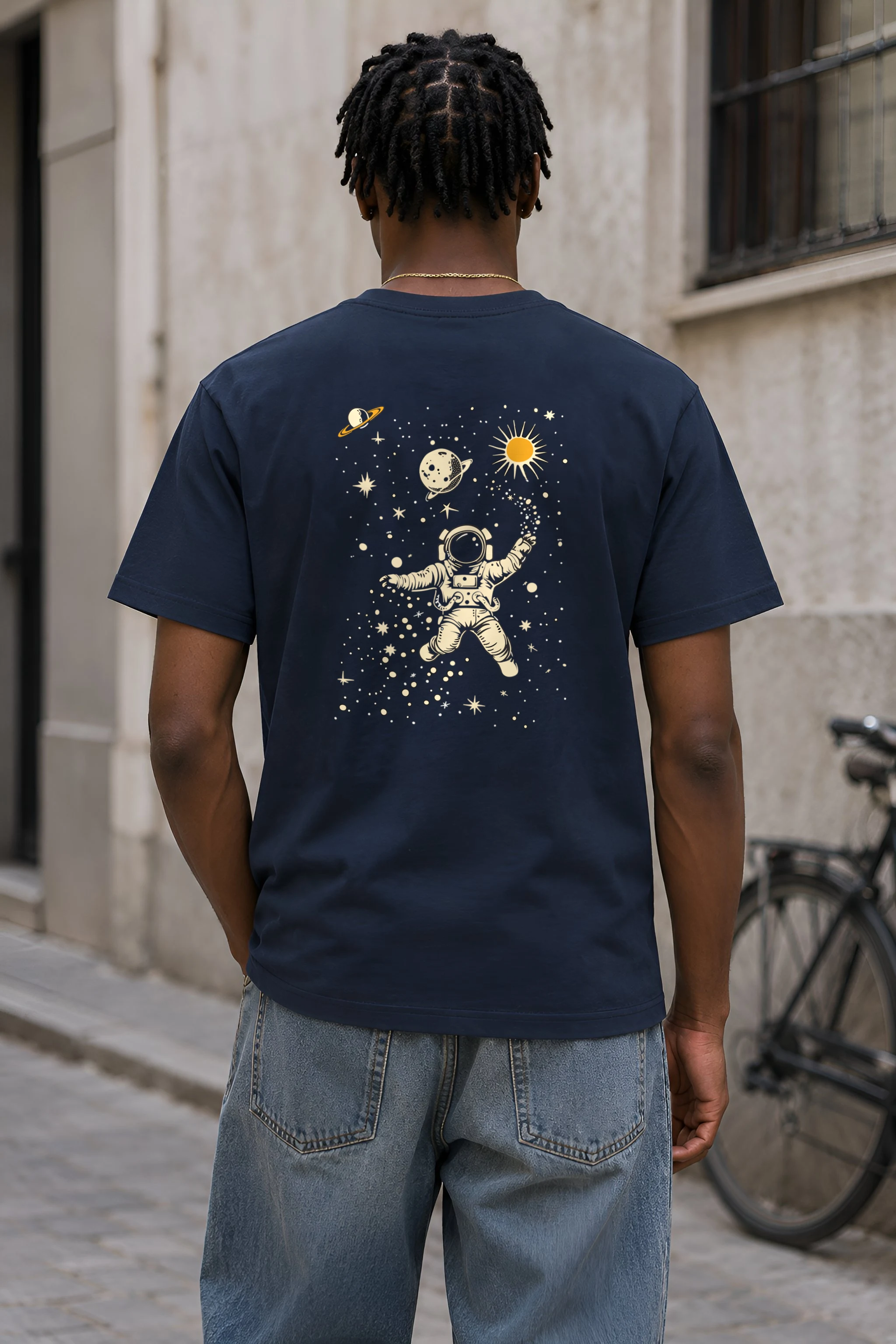 "Celestial Drifter" Heavyweight Unisex Crewneck T-shirt