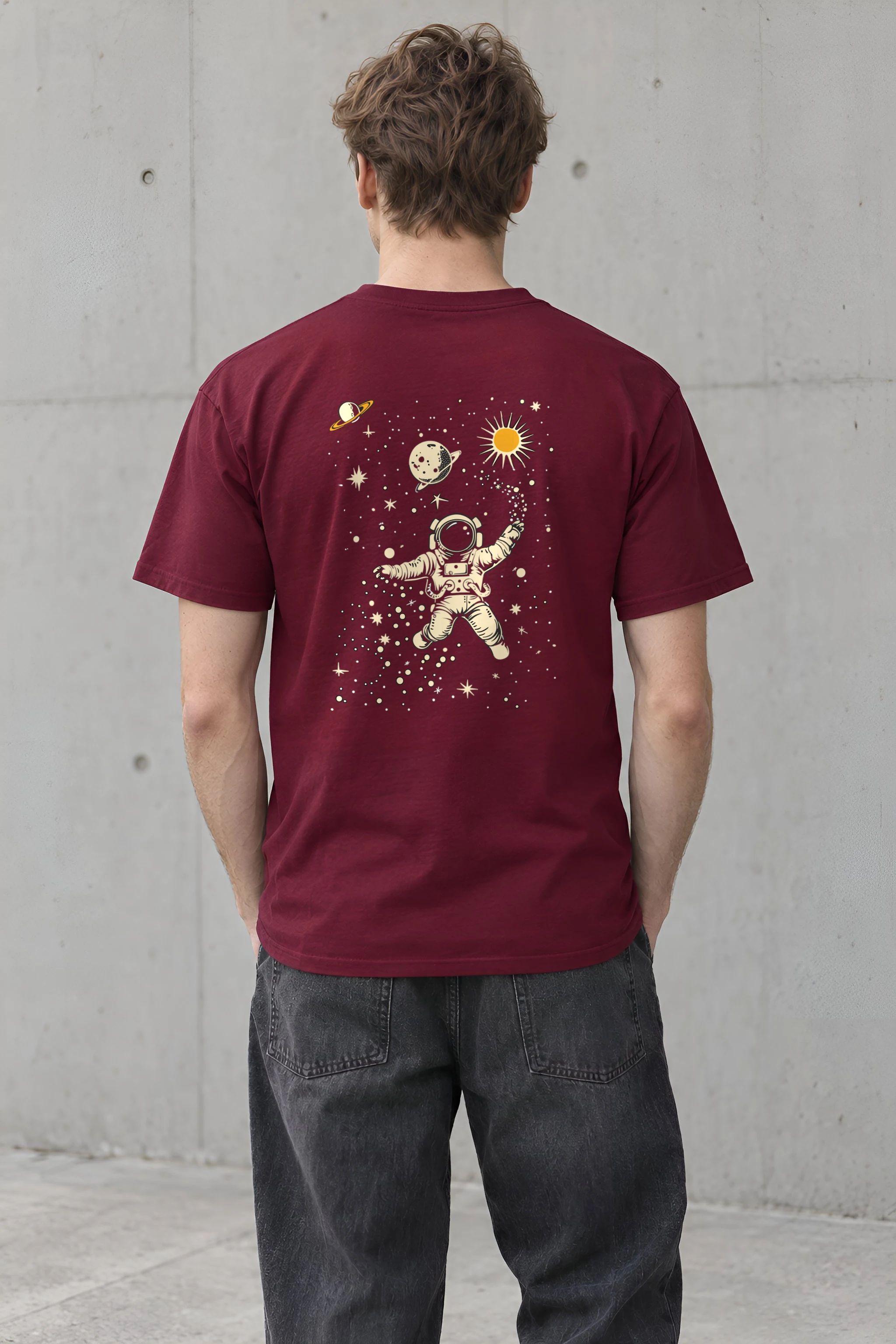 "Celestial Drifter" Heavyweight Unisex Crewneck T-shirt