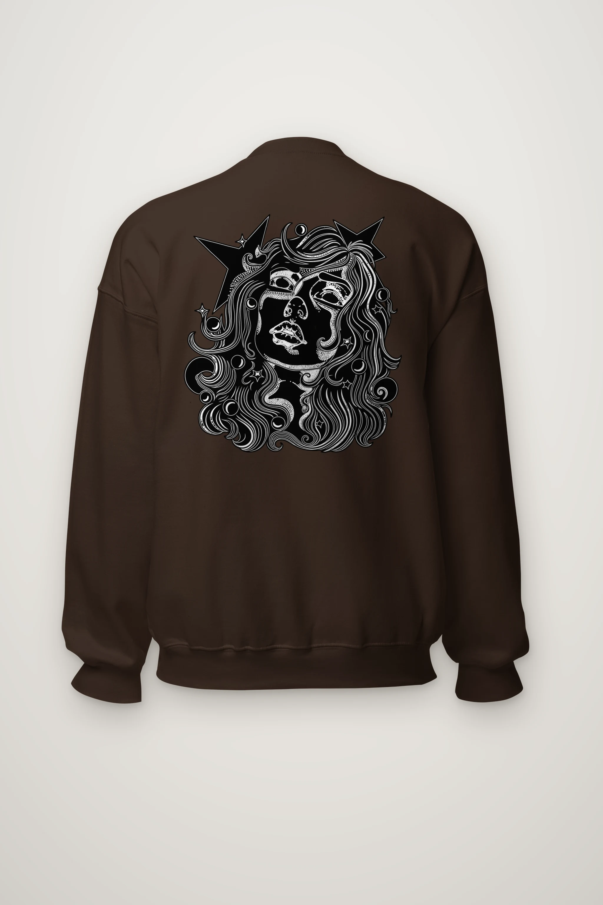 "Celestial Flow Face" Heavy Blend Unisex Crewneck Sweatshirt