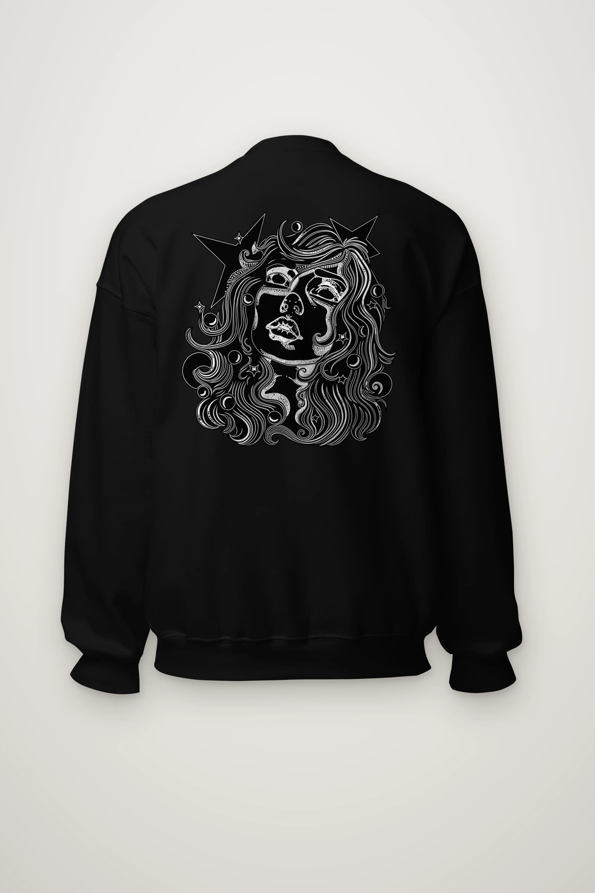"Celestial Flow Face" Heavy Blend Unisex Crewneck Sweatshirt