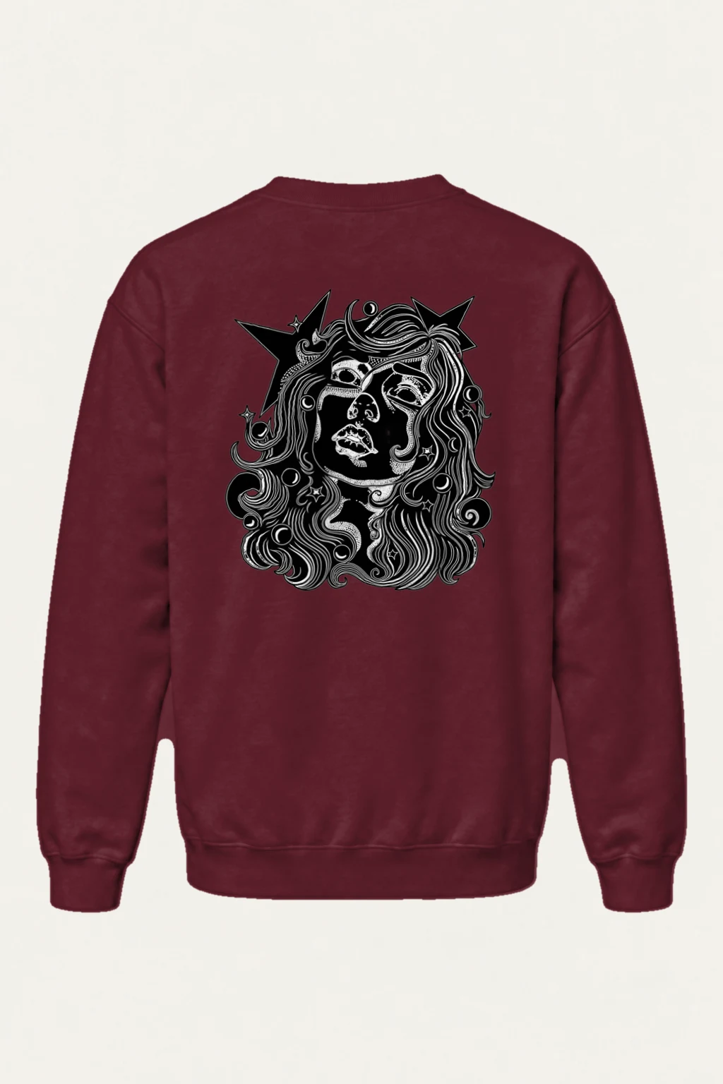 "Celestial Flow Face" Heavy Blend Unisex Crewneck Sweatshirt | Gildan 18000