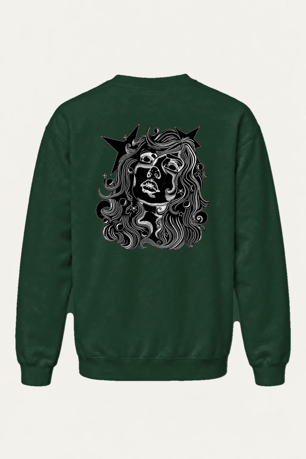 "Celestial Flow Face" Heavy Blend Unisex Crewneck Sweatshirt | Gildan 18000