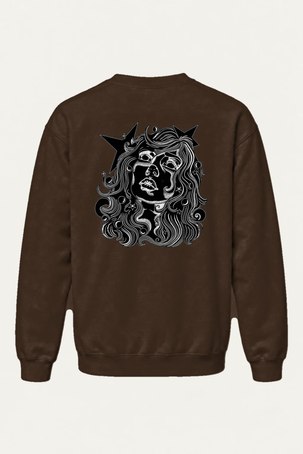 "Celestial Flow Face" Heavy Blend Unisex Crewneck Sweatshirt | Gildan 18000