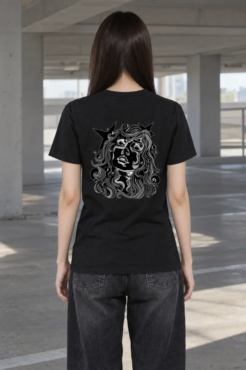 "Celestial Flow" Heavyweight Unisex Crewneck T-shirt