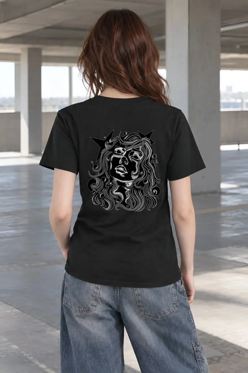 "Celestial Flow" Heavyweight Unisex Crewneck T-shirt