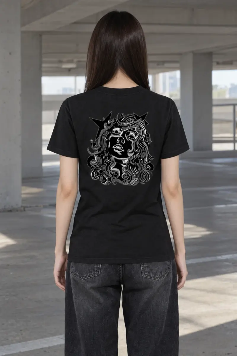 "Celestial Flow" Heavyweight Unisex Crewneck T-shirt