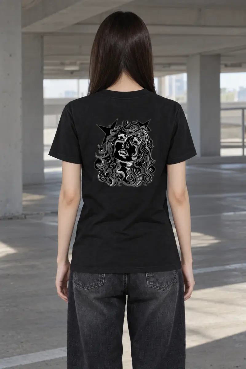 "Celestial Flow" Heavyweight Unisex Crewneck T-shirt