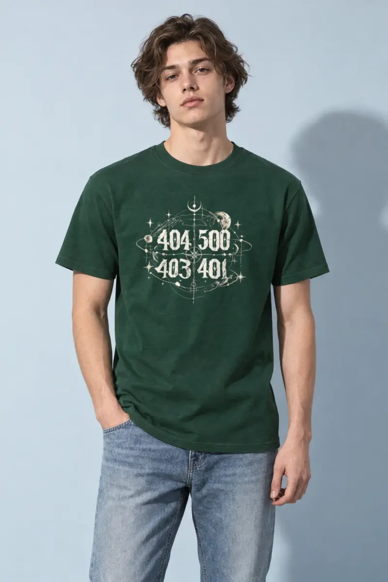 "Celestial Number Compass" Heavyweight Unisex Crewneck T-shirt