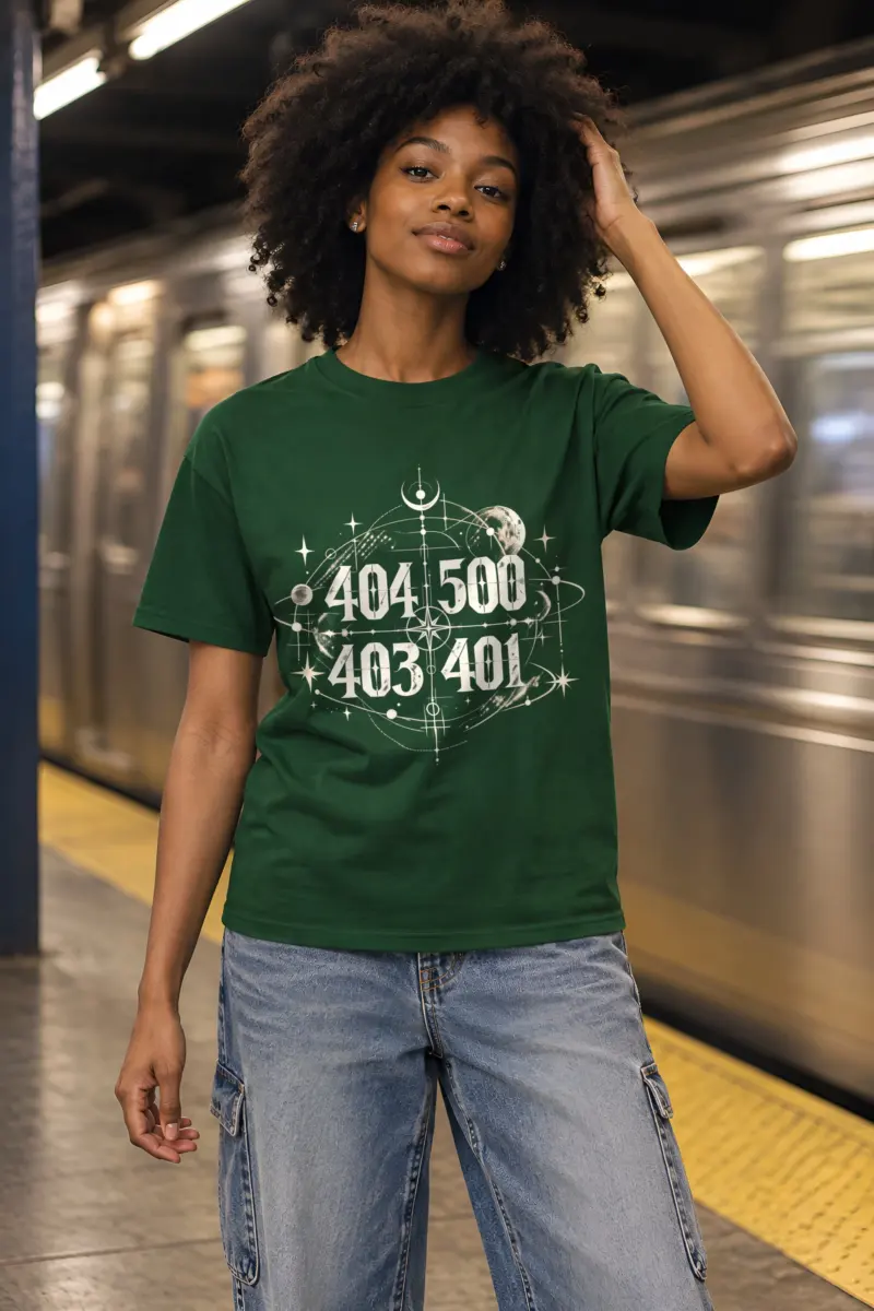 "Celestial Number Compass" Heavyweight Unisex Crewneck T-shirt