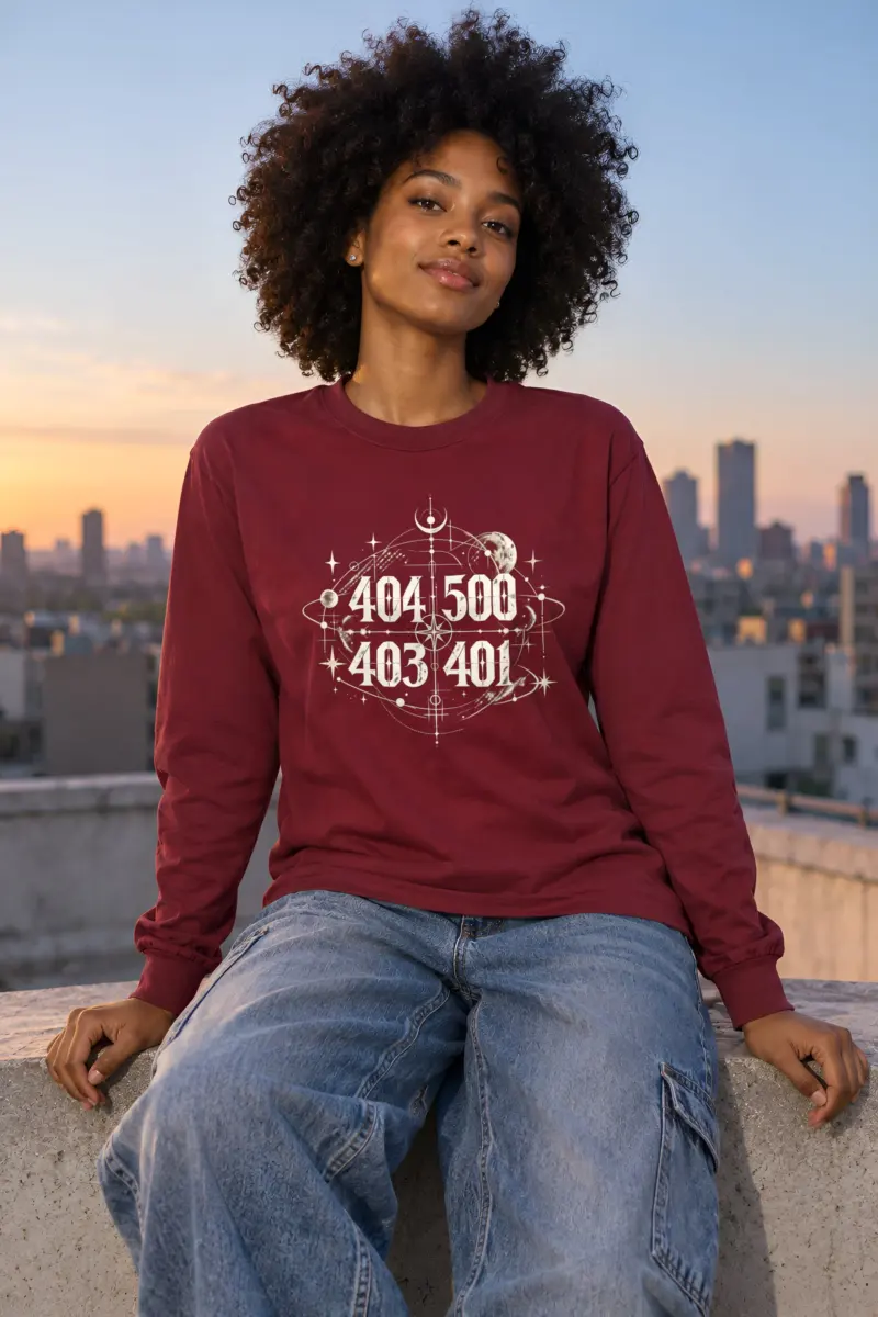 "Celestial Number Compass" Unisex Longsleeve T-shirt