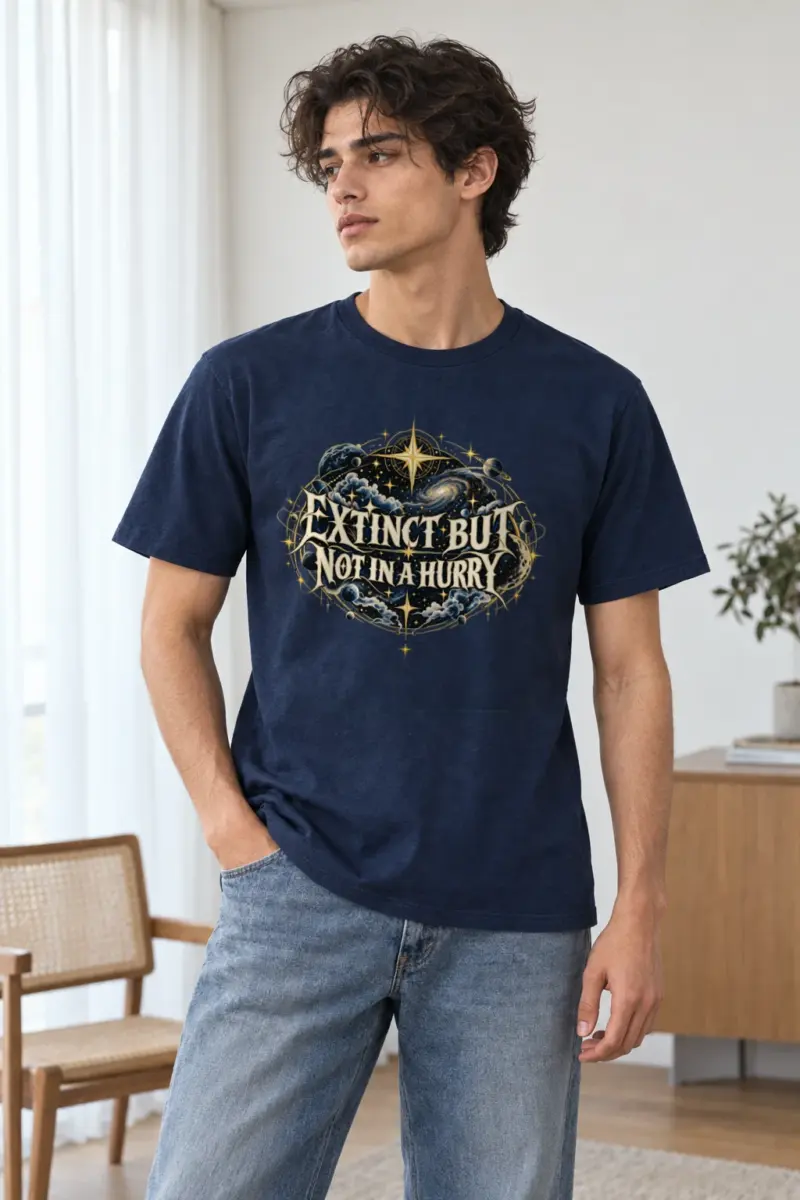 "Celestial Planet Engraving" Heavyweight Unisex Crewneck T-shirt | Gildan 5000