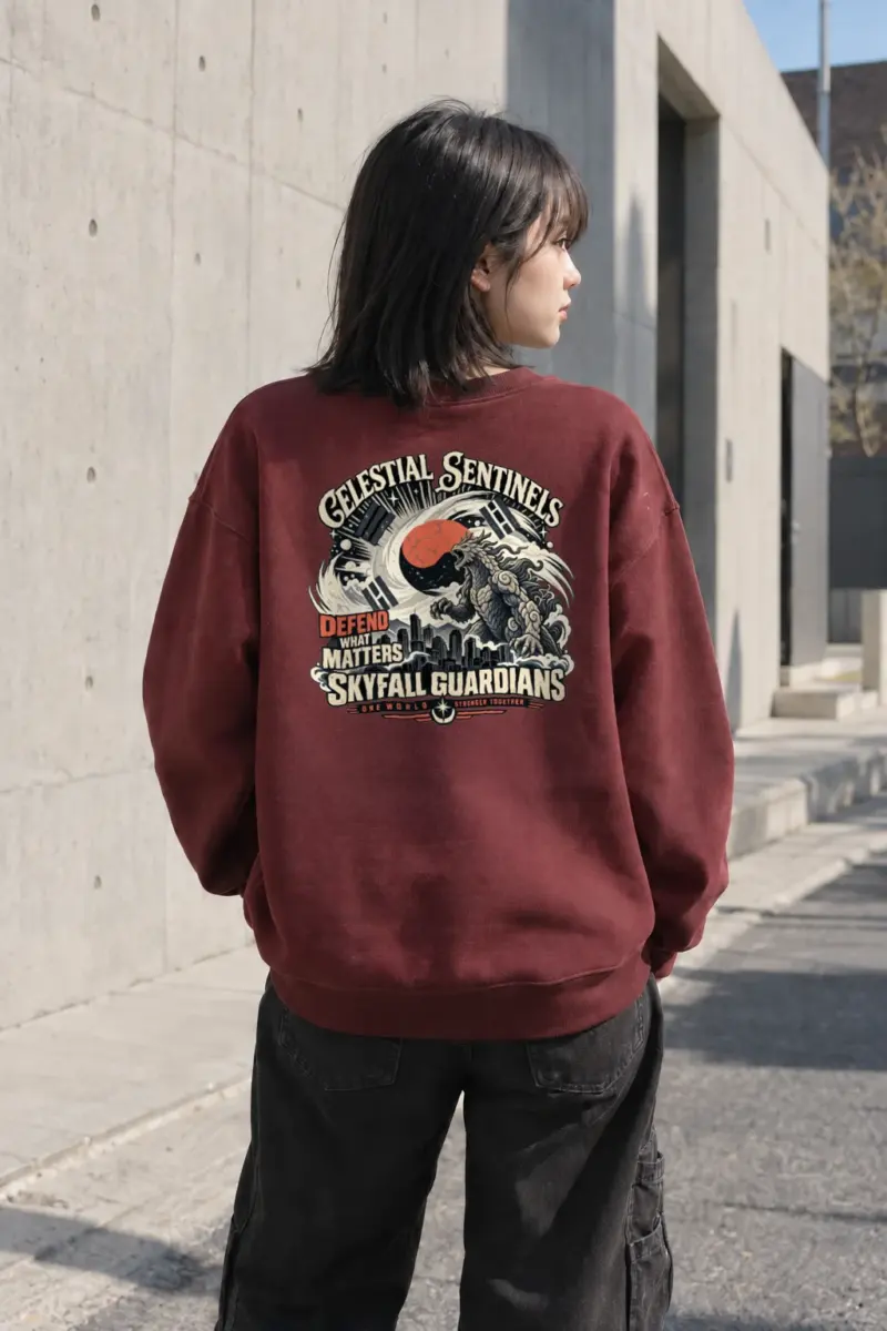 "Celestial Sentinels" Heavy Blend Unisex Crewneck Sweatshirt | Gildan 18000