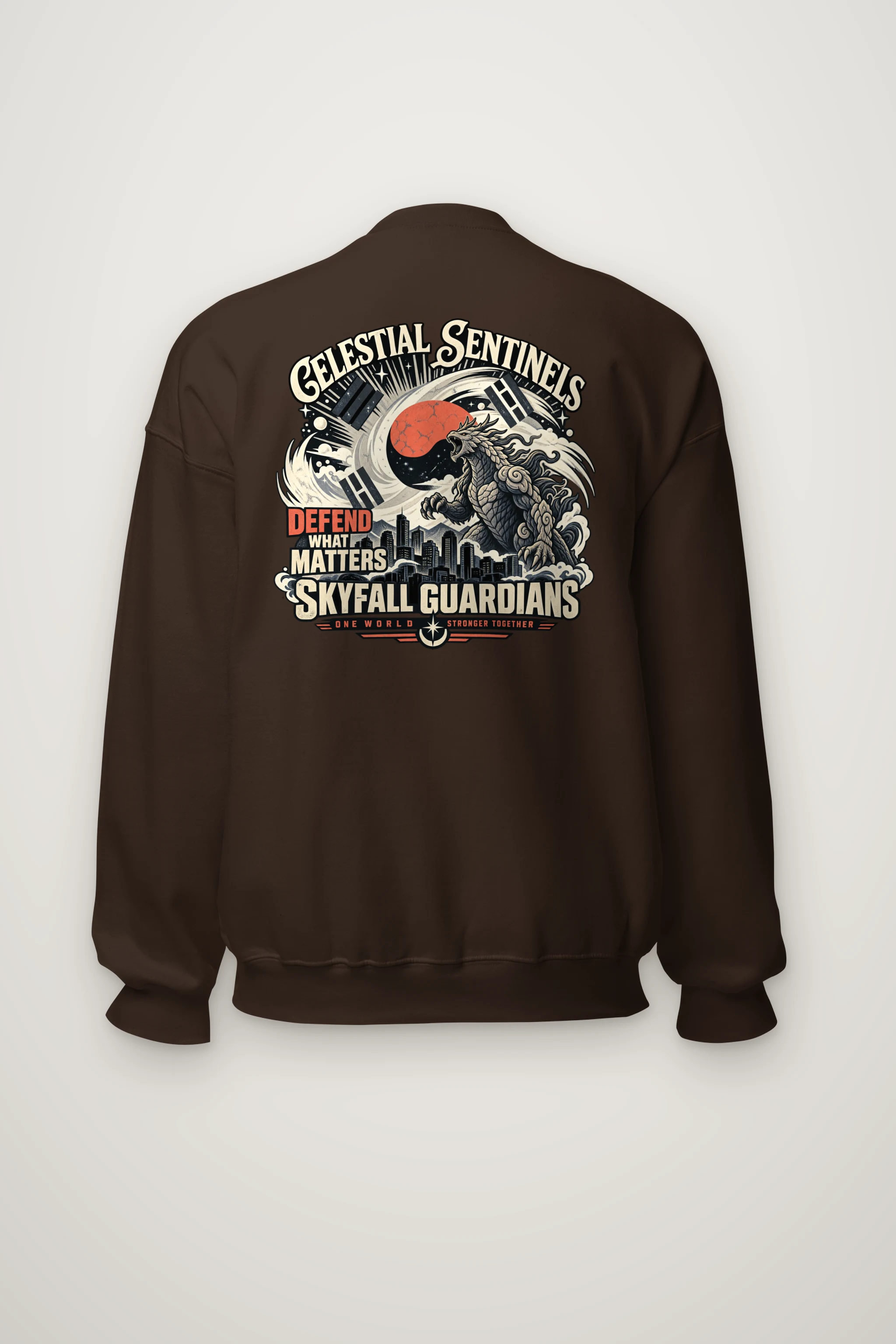 "Celestial Sentinels" Heavy Blend Unisex Crewneck Sweatshirt