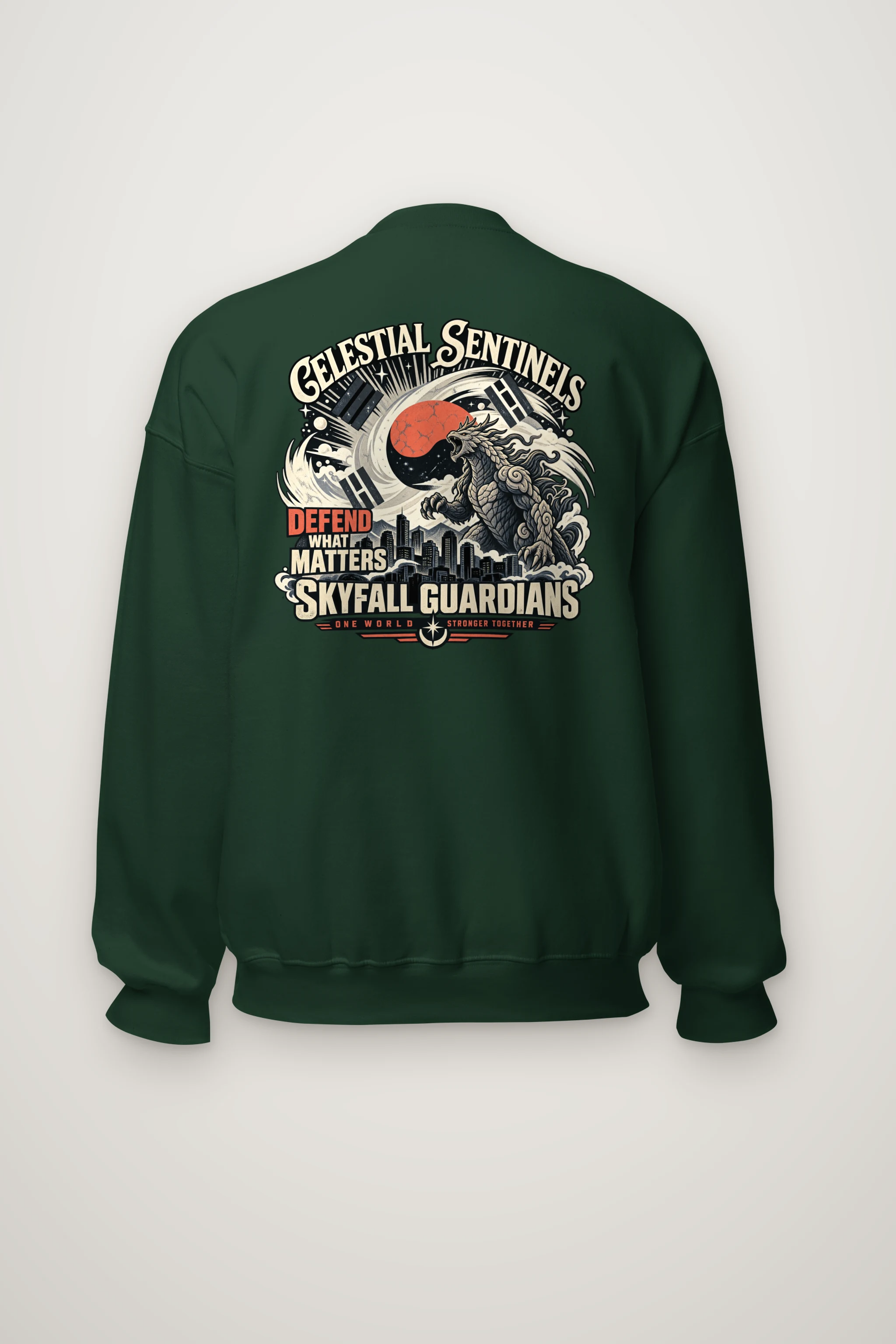 "Celestial Sentinels" Heavy Blend Unisex Crewneck Sweatshirt