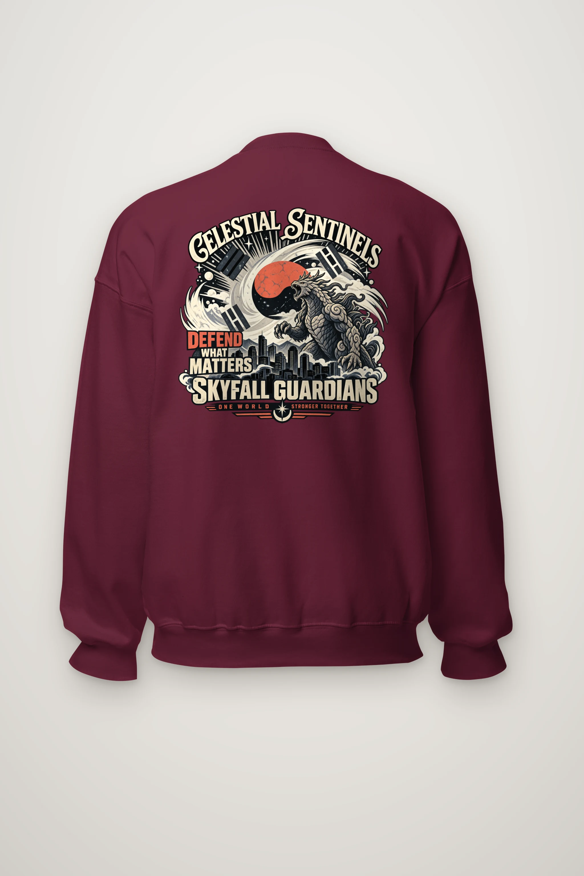 "Celestial Sentinels" Heavy Blend Unisex Crewneck Sweatshirt