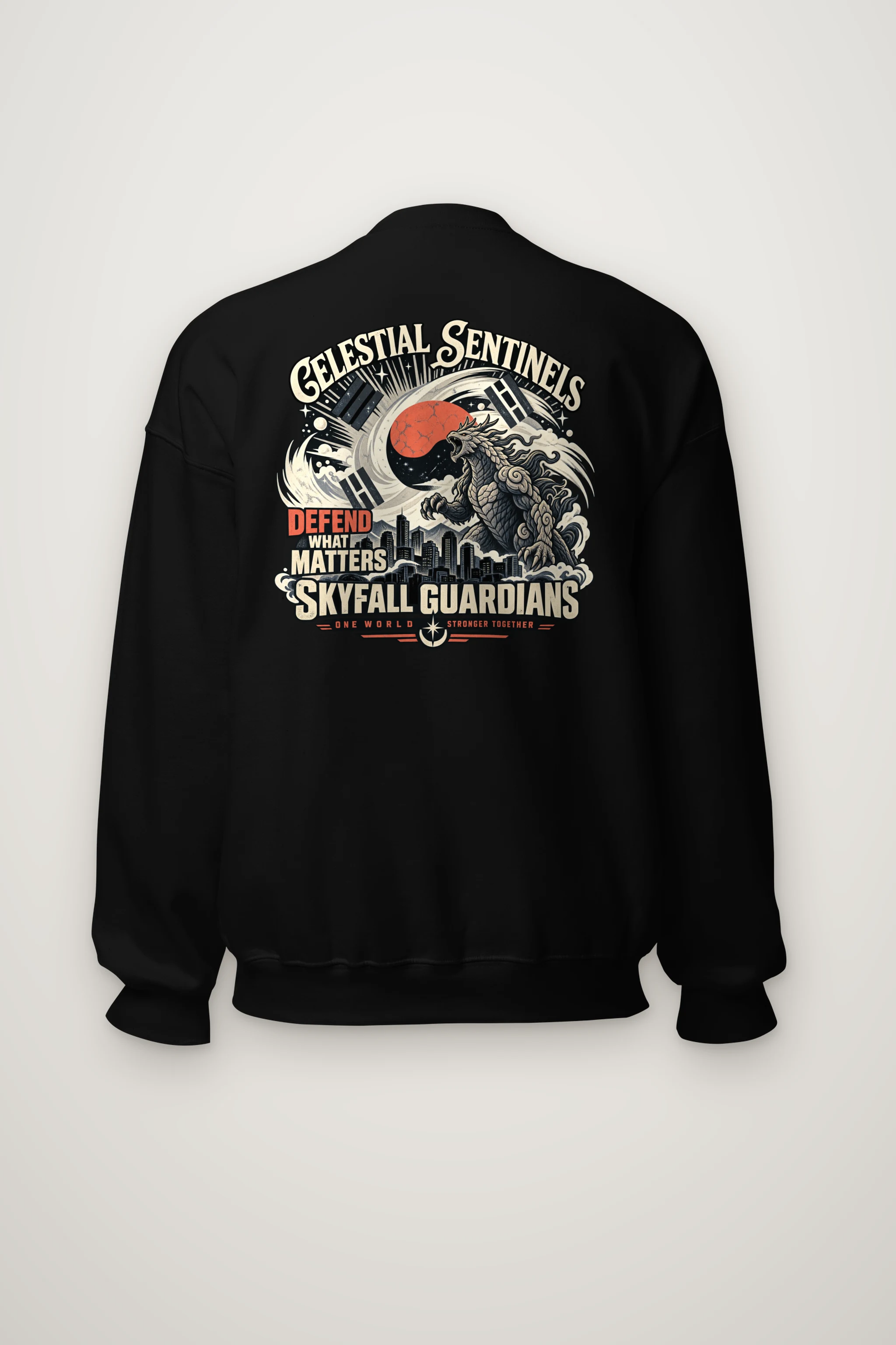"Celestial Sentinels" Heavy Blend Unisex Crewneck Sweatshirt