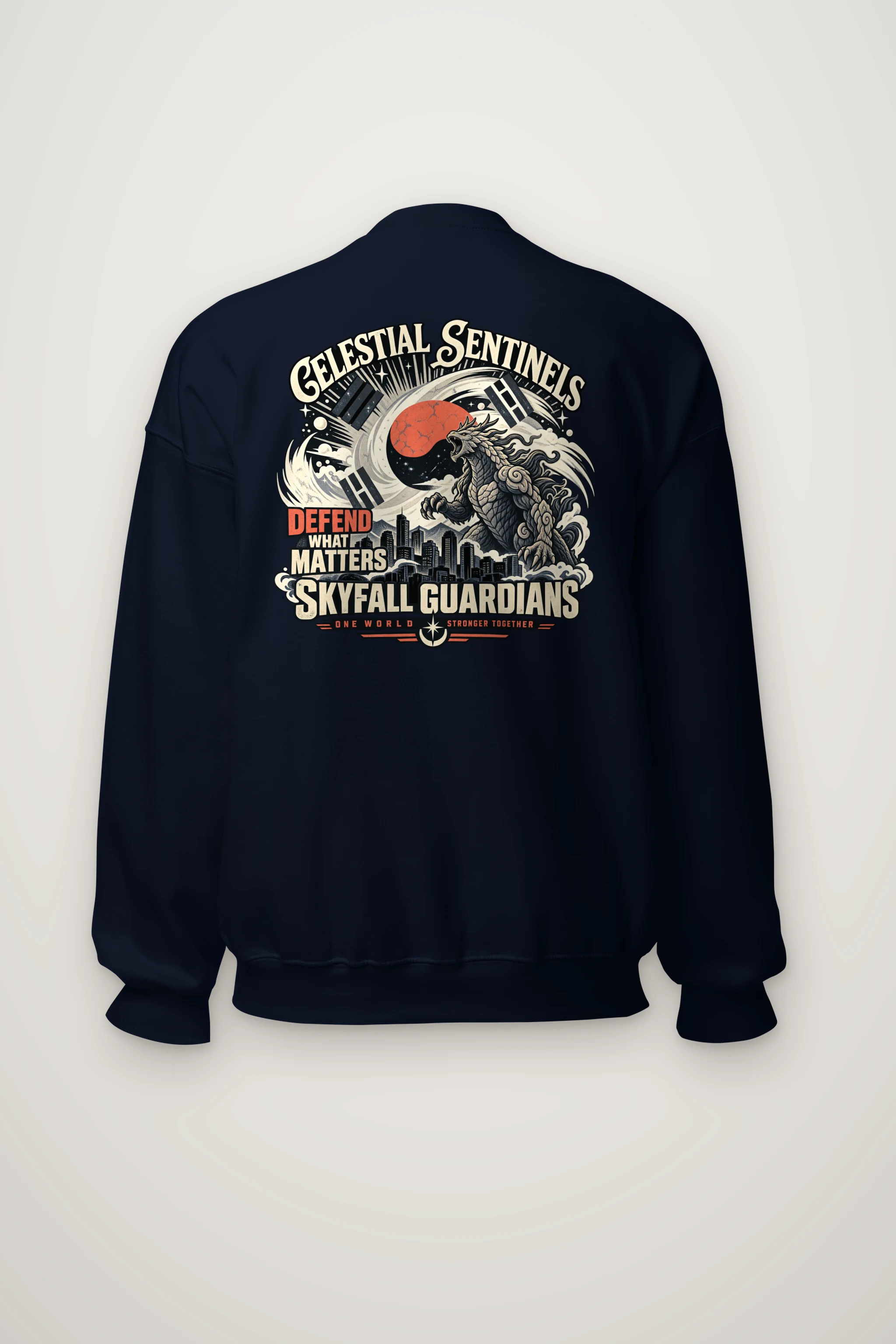 "Celestial Sentinels" Heavy Blend Unisex Crewneck Sweatshirt