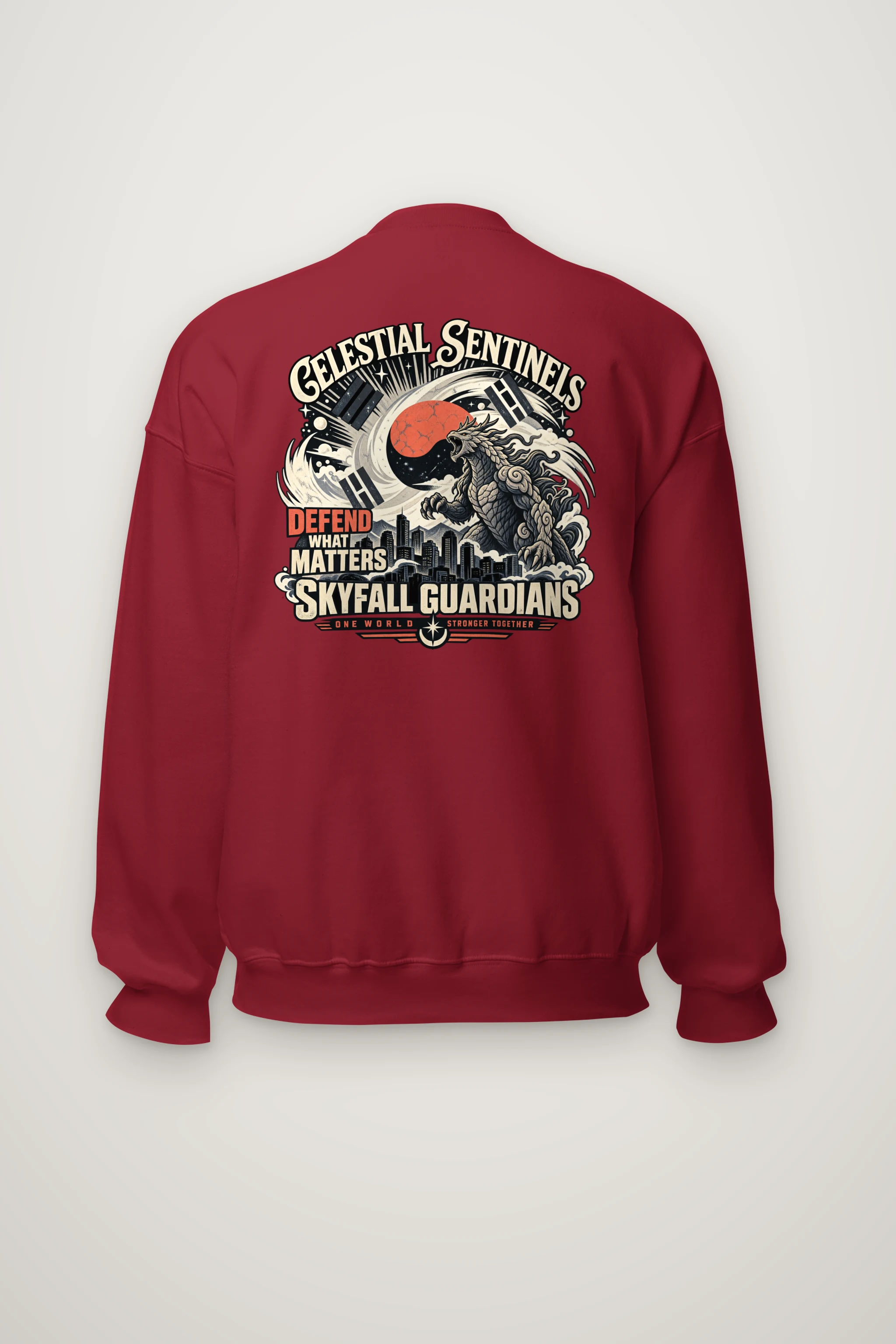 "Celestial Sentinels" Heavy Blend Unisex Crewneck Sweatshirt