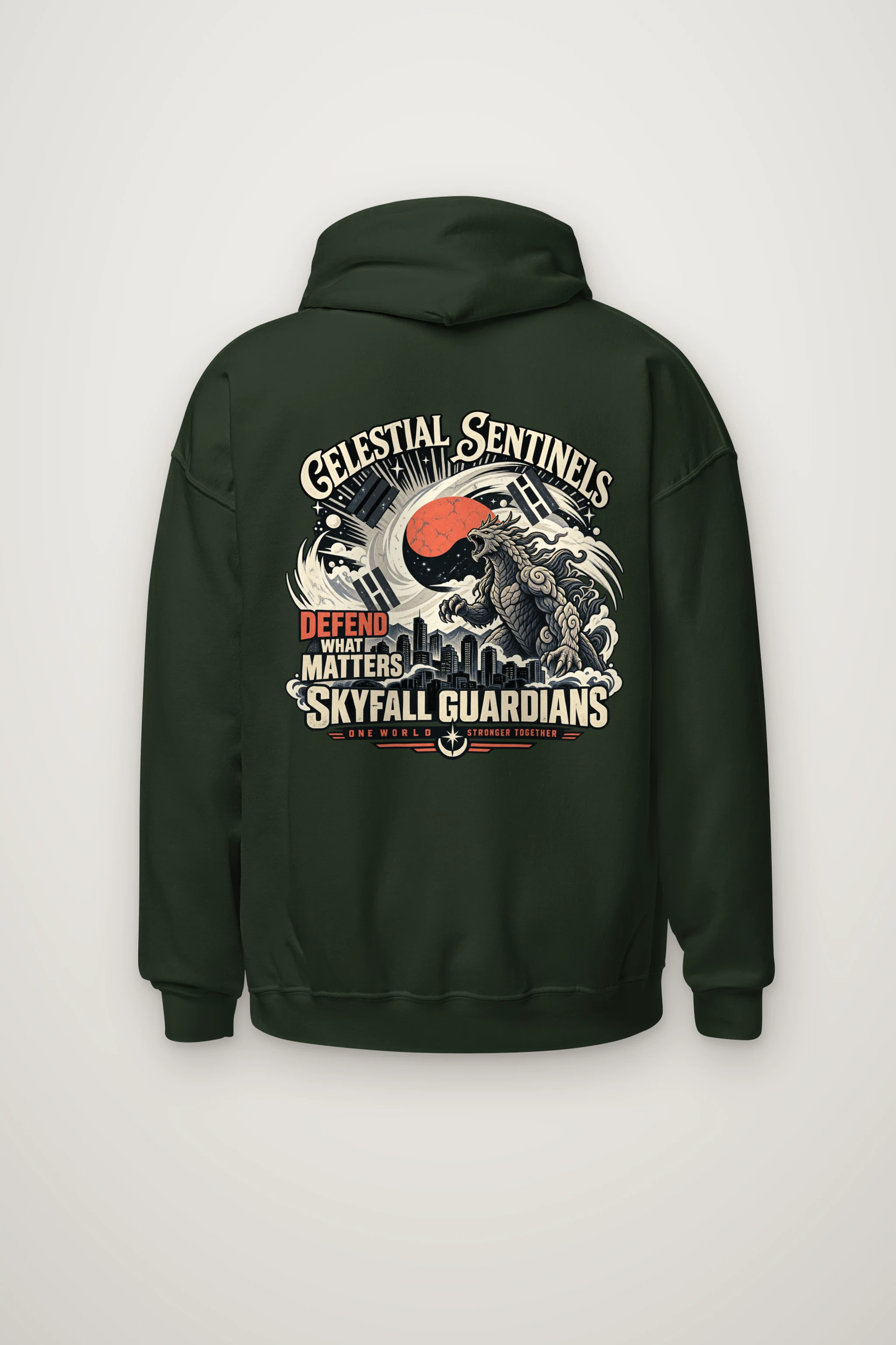 "Celestial Sentinels" Heavy Blend Unisex Pullover Hoodie
